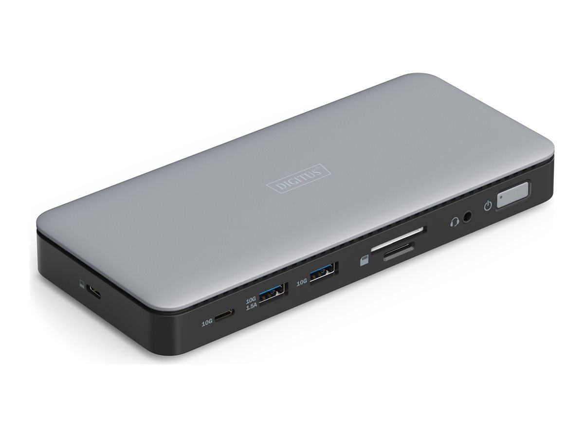 Stacja dokująca USB-C 11 portowa, max. 4K/60Hz z HDR, HDMI, DP, max. 3 monitory (MST), USB-C 3.2 Gen2, Gigabit Ethernet, SD/Micro SD, DC 150W