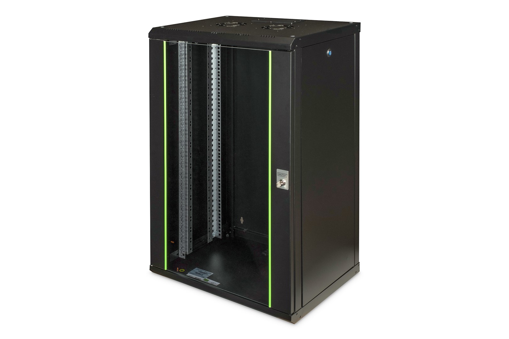 Digitus Szafa sieciowa wisząca Unique 19" 20U rack 600x450, drzwi szyba, czarny, niedzielona, złożona, 100kg