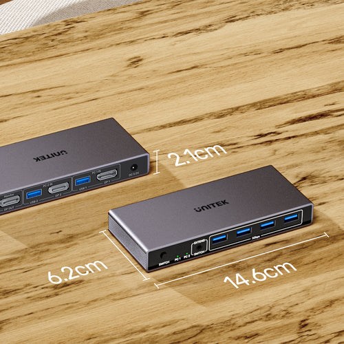 Unitek Przełącznik KVM 8K@60Hz USB 3.0 5Gbps DP