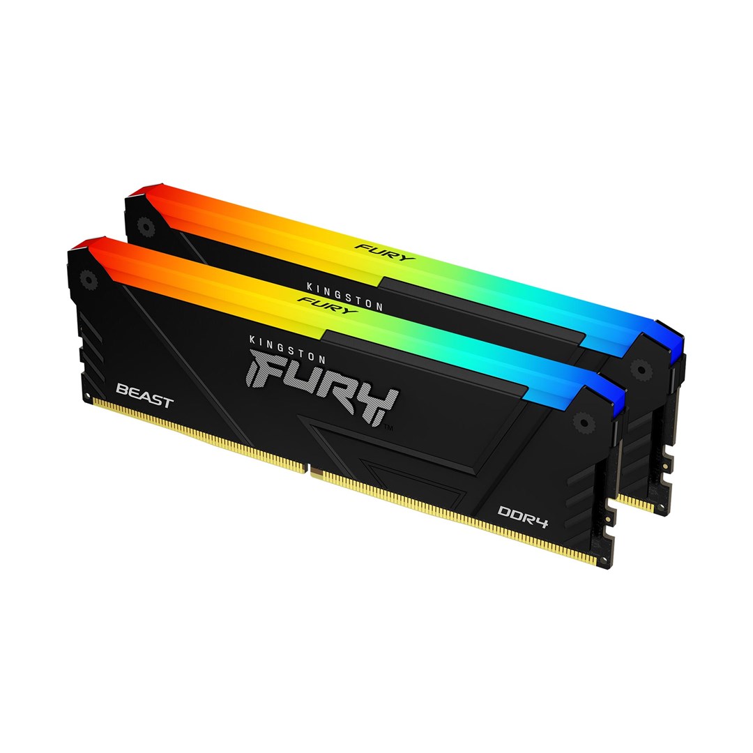 Kingston Technology FURY Beast 64GB 3200MT/s DDR4 CL16 DIMM (Zestaw 2) RGB