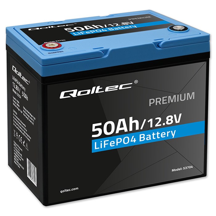 Qoltec Akumulator LiFePO4 Litowo-Żelazowo-Fosforanowy | 12.8V | 50Ah | 640Wh| BMS
