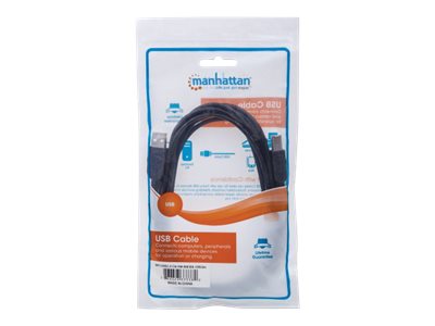 MANHATTAN 333382 Manhattan Kabel USB 2.0 A-B M/M 3m czarny