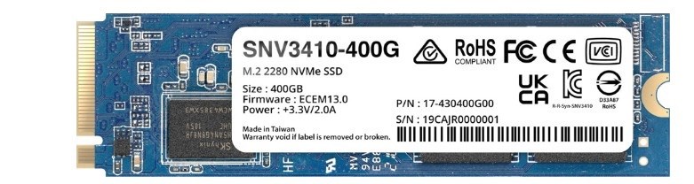 Dysk SSD Synology Plus Series 400GB M.2 (22x80) NVMe PCIe 3.0x4 SNV3410-400G (DWPD 0.7)
