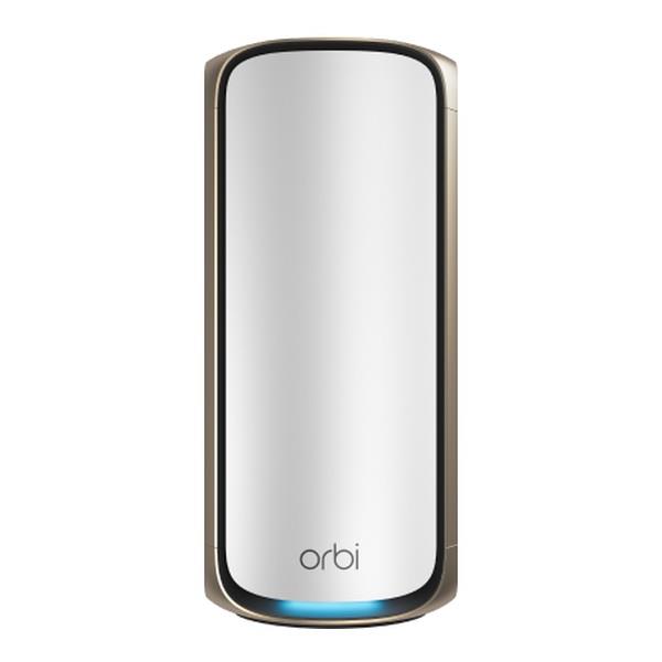 System Mesh Netgear Orbi RBE970 Quad-Band WiFi 7 BE27000 Classic White satelita