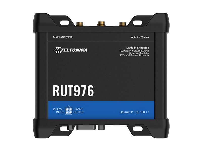 TELTONIKA NETWORKS RUT976 DUAL SIM eSIM Redcap 5G/4G/LTE RS232 RS485 I/O WiFi GNSS Router