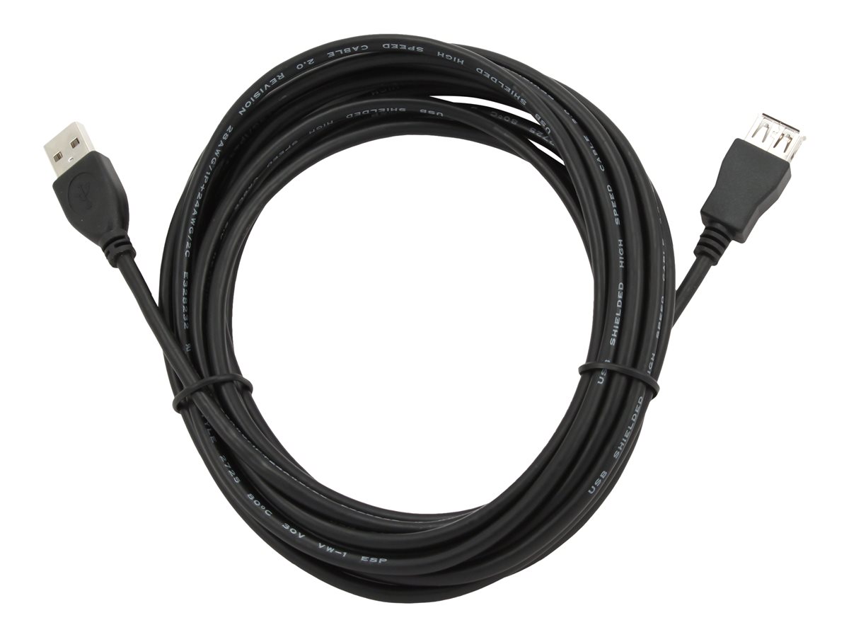 Przedłużacz USB 2.0 typu AM-AF 4.5m czarny