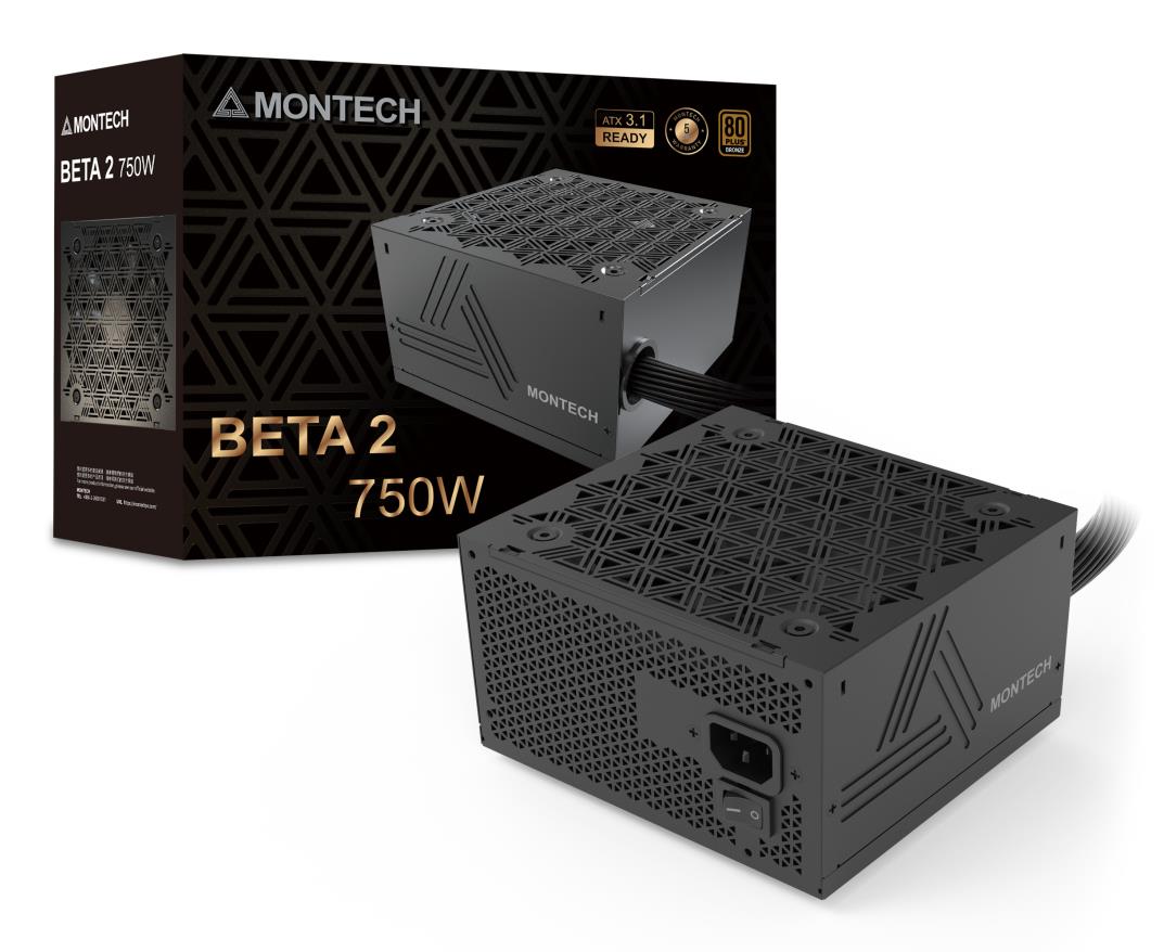 Montech BETA 2 moduł zasilaczy 750 W 20+4 pin ATX ATX Czarny