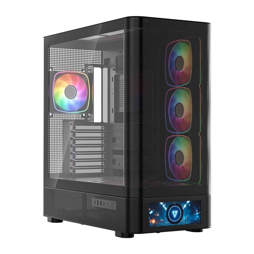 MODECOM OBUDOWA VOLCANO AQ 500 ARGB MIDI CZARNA