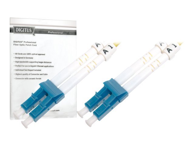 Patchcord FO Singlemode 09/125 OS2 LC-LC duplex 3m żółty