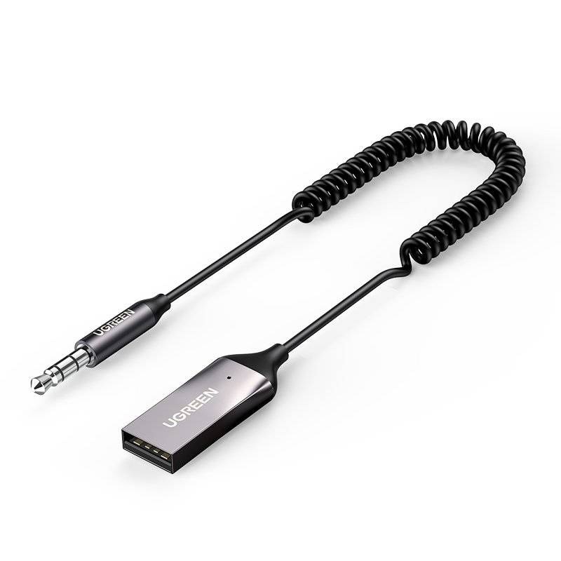 Ugreen Odbiornik dźwięku adapter audio Bluetooth 5.3 USB-3,5 mm mini jack (czarny)