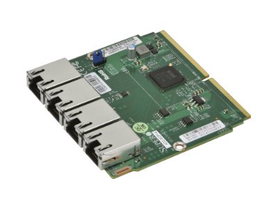 SUPERMICRO SIOM 4-port GbE RJ45 Intel i350 with 1U bracket Retail