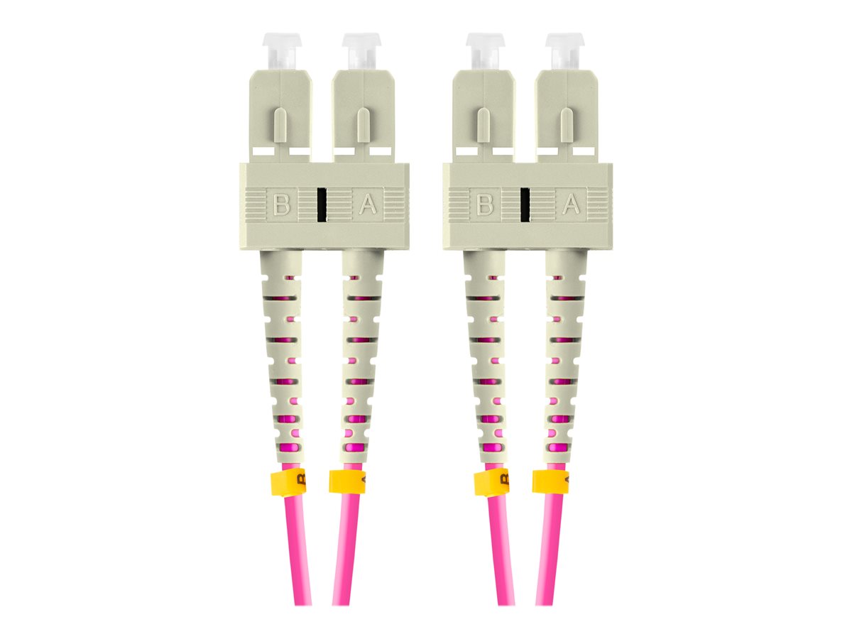 LANBERG fiber optic patchcord MM SC/UPC-SC/UPC duplex 5m LSZH om4 50/125 3.0mm violet