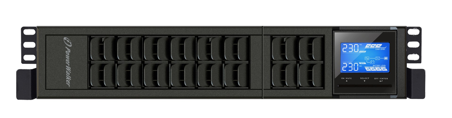 UPS RACK POWERWALKER VFI 1000 CRS ON-LINE 1000VA 3X IEC C13 USB-B RS-232 LCD ŁADOWARKA 6A 2U