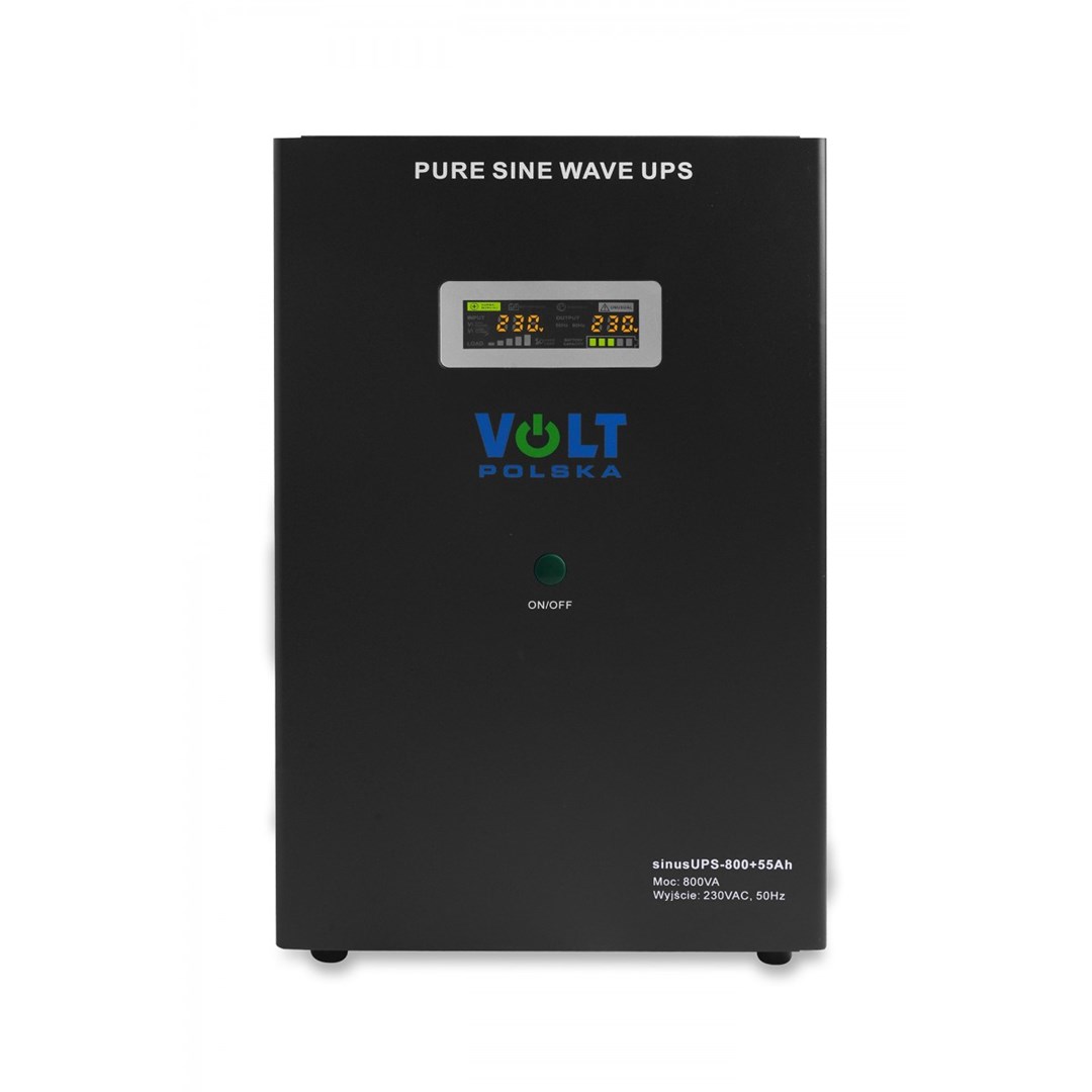 Zasilacz awaryjny VOLT Polska UPS SINUS 800 + 55Ah (500/800W) 3SR800WA55