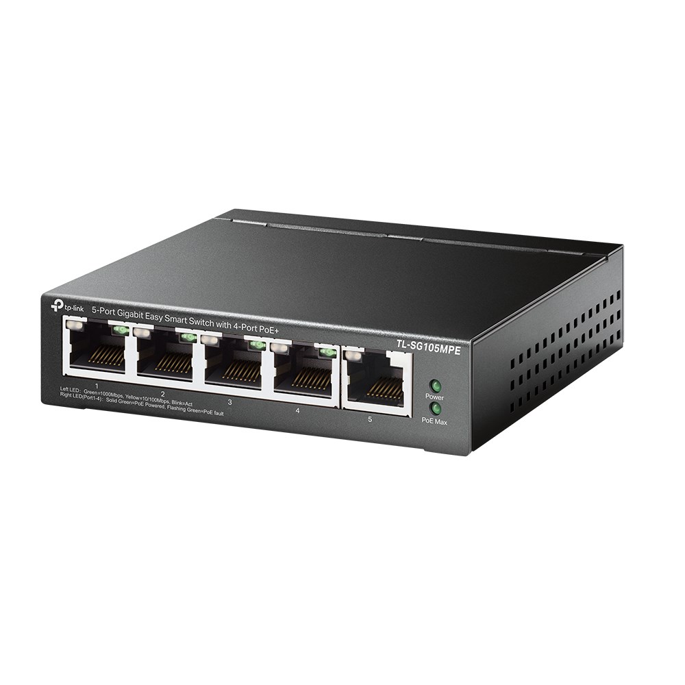 Switch TP-Link TL-SG105MPE L2 Gigabit Ethernet (10/100/1000) PoE Czarny