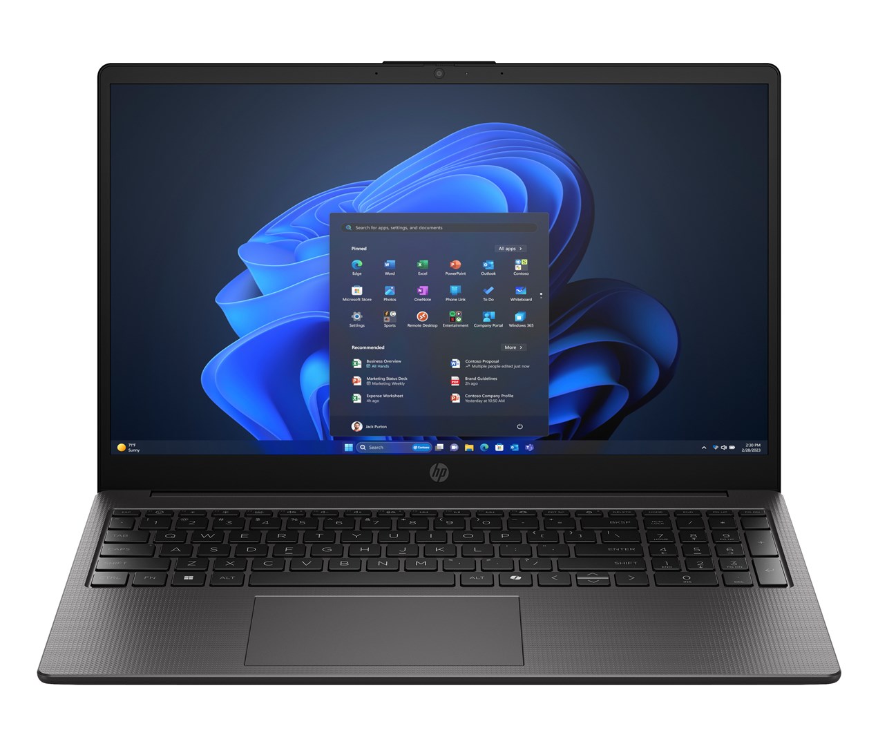 HP 255R G10 15 Ryzen 5 7535U 15.6"FHD 250nits AG 8GB DDR5 4800 SSD512 660M Cam720p 41Wh Win11 Dark ash silver 3Y OnSite