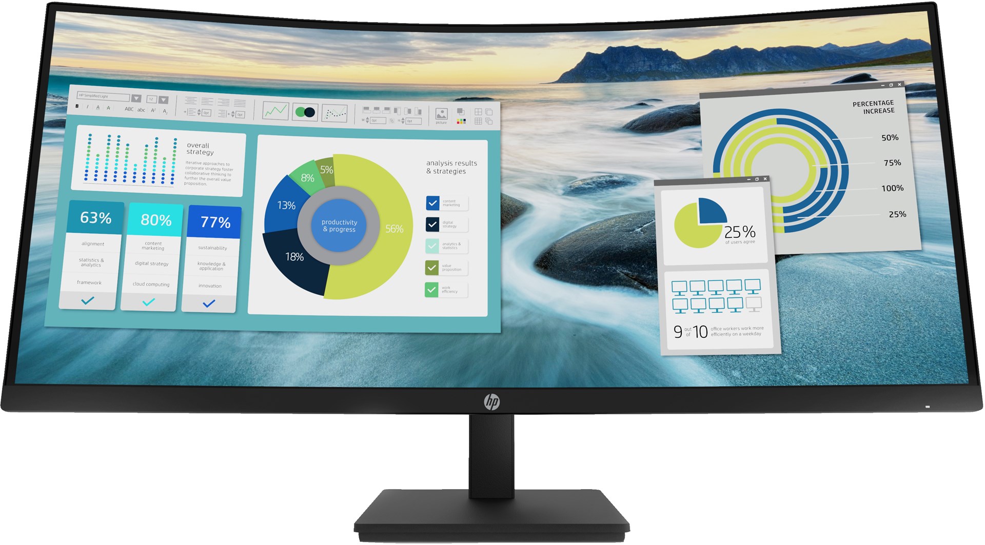Monitor HP P34hc G4 21Y56AA#ABB 34" 3440x1440px Quad HD LED Czarny