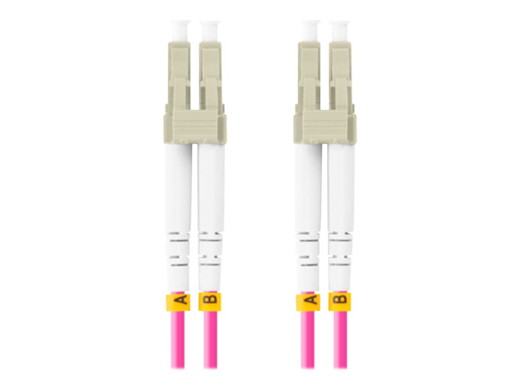 LANBERG Patchcord światłowodowy MM LC/UPC-LC/UPC DX OM4 15m