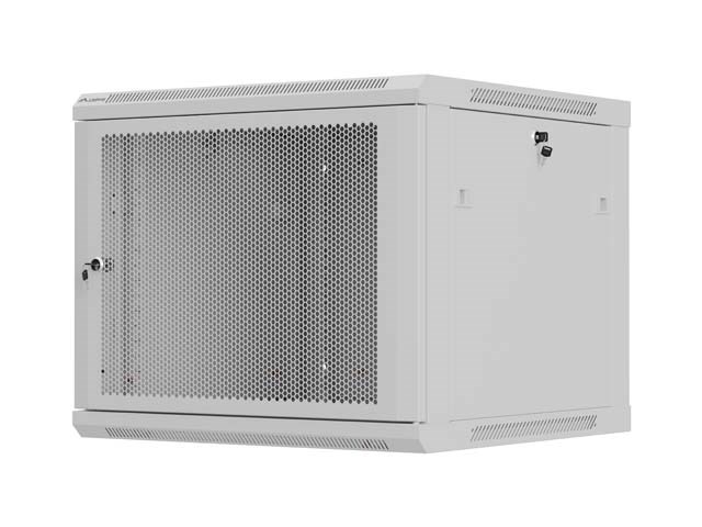 LANBERG SZAFA INSTALACYJNA RACK WISZĄCA 19" 9U 600X600 SZARA DRZWI PERFOROWANE (FLAT PACK)