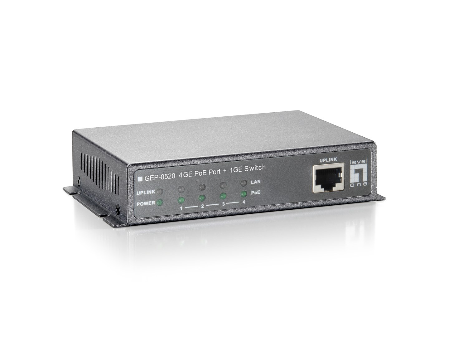 Przełącznik LevelOne GEP-0520 - 4 x 10/100/1000 PoE + 1 x 10/100/1000 - Pulpit