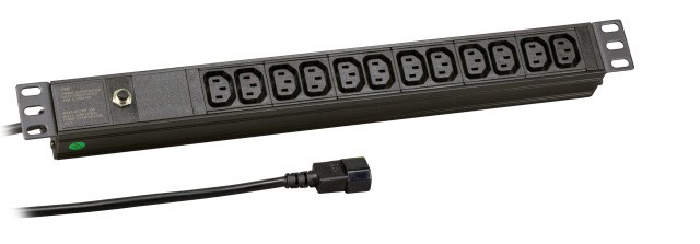 EFB Elektronik EK631CC.1 rozdzielacz zasilania PDU 12 x gniazdo sieciowe 1U Czarny