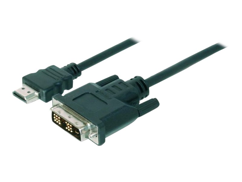 Kabel adapter HDMI Standard 1080p 60Hz FHD Typ HDMI A/DVI-D (18+1) M/M 3m czarny