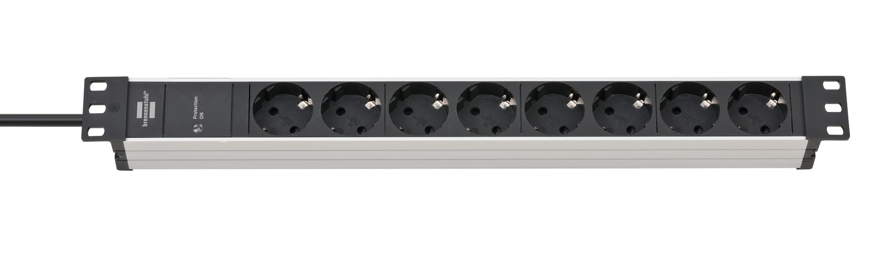 Brennenstuhl - SS 19.500A - Alu-Line - Listwa zasilająca 8-drożna, 2m