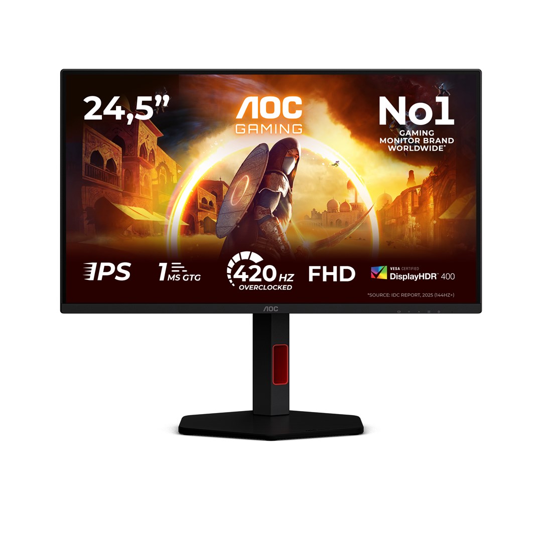 AOC G4 25G4KUR monitor komputerowy 62,2 cm (24.5") 1920 x 1080 px Full HD LED Czarny, Czerwony