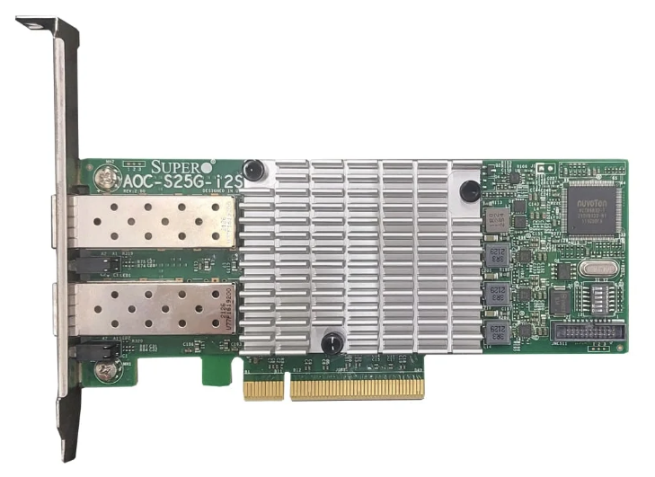 SUPERMICRO LAN Std LP 2-port 25G SFP28 Broadcom BCM57414 Retail Pack