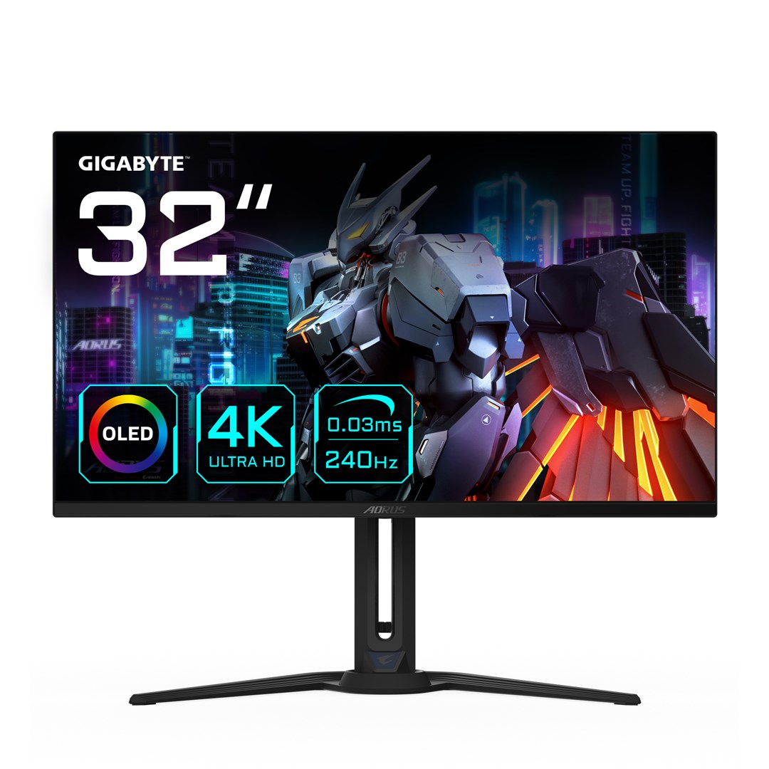 GIGABYTE FO32U2 monitor komputerowy 80 cm (31.5") 3840 x 2160 px 4K Ultra HD OLED Czarny