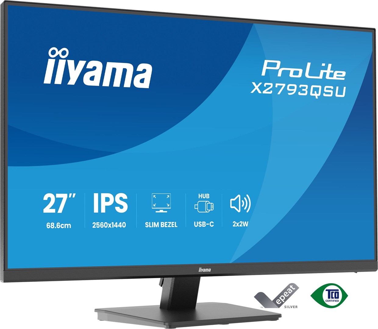 iiyama ProLite X2793QSU-B1 monitor komputerowy 68,6 cm (27") 2560 x 1440 px Quad HD LED Czarny