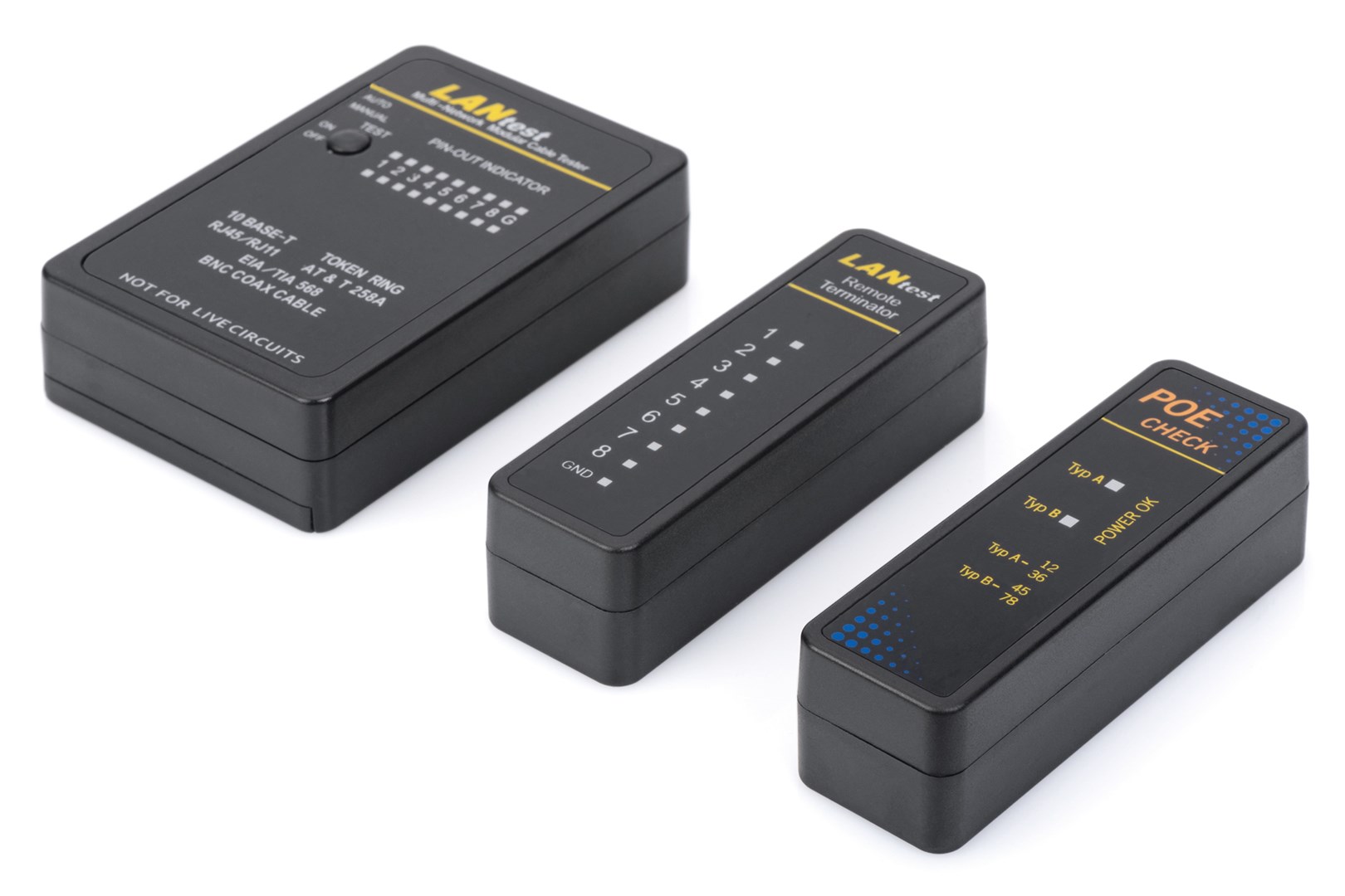 Digitus Tester kabli sieciowych i komunikacyjnych, RJ45 i BNC