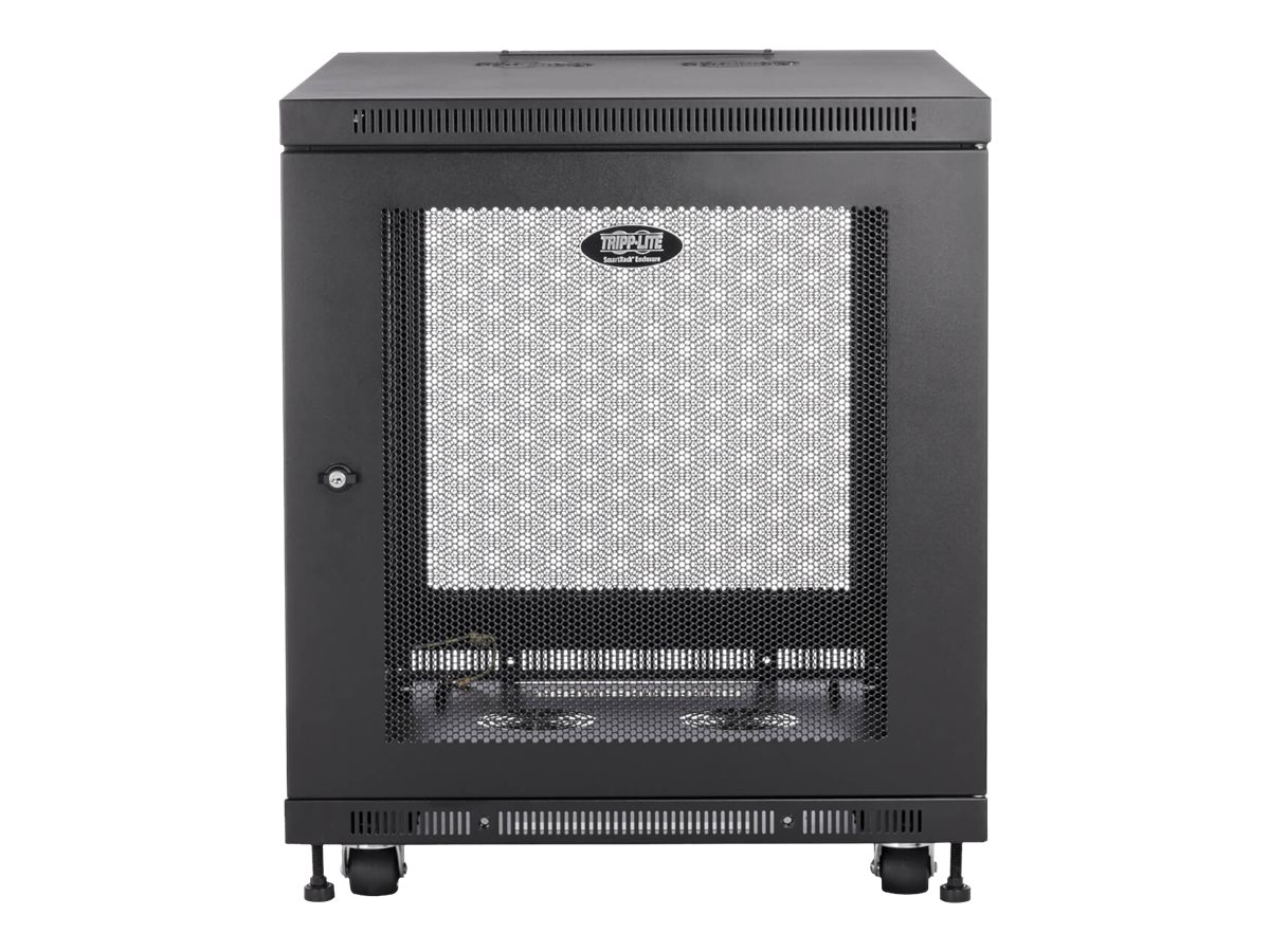 EATON TRIPPLITE 12U Rack Enclosure Server Cabinet Doors & Sides 300lb Capacity Rack cabinet Black 12U 19