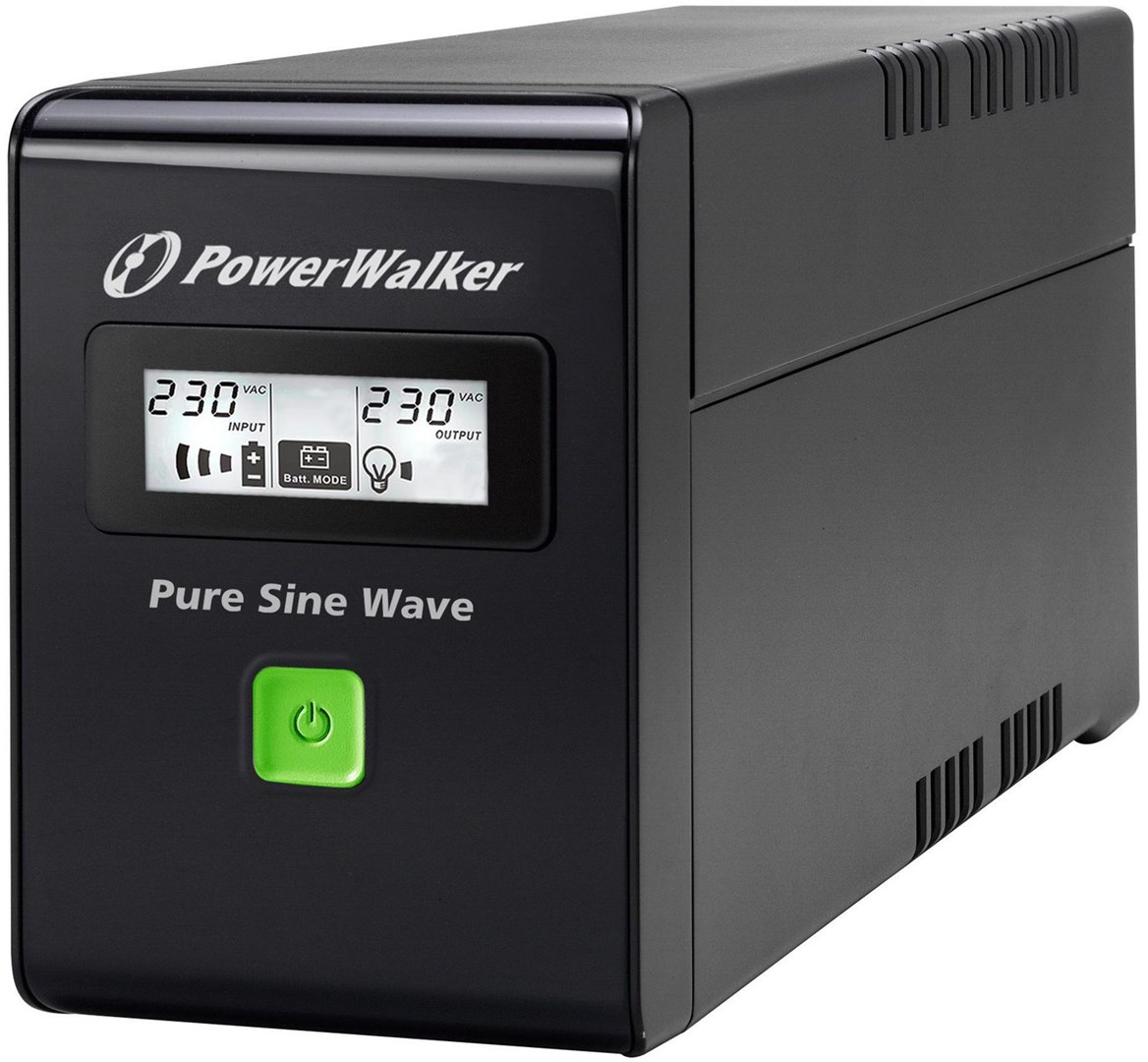UPS POWERWALKER VI 600 SW IEC LINE-INTERACTIVE 600VA 3X IEC C13 USB-B LCD PURE SINE WAVE
