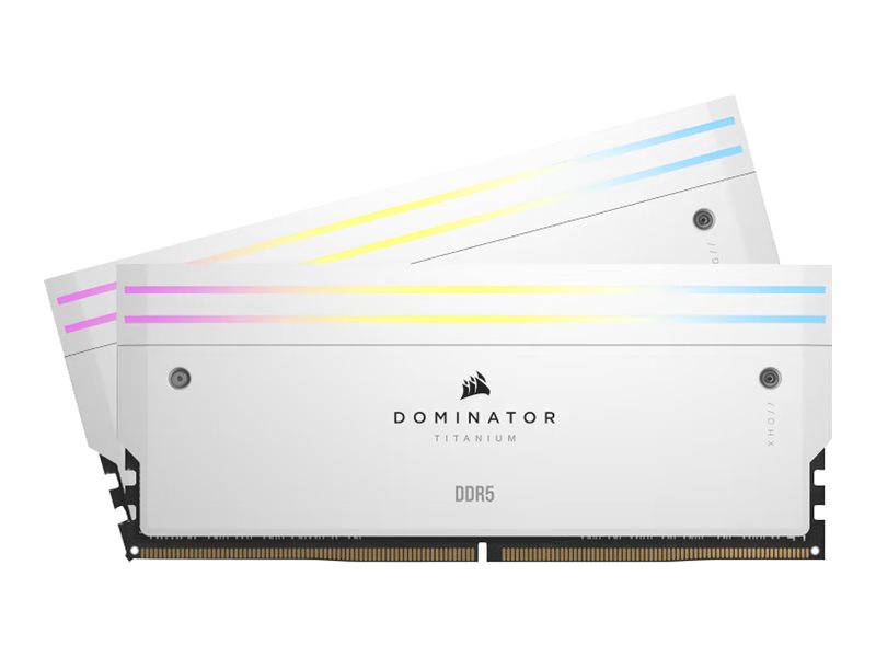 CORSAIR DOMINATOR TITANIUM RGB 48GB 2x24GB DDR5 7200MT/s DIMM Unbuffered 36-46-46-116 OC PMIC XMP 3.0 White Heatspreader 1.4V
