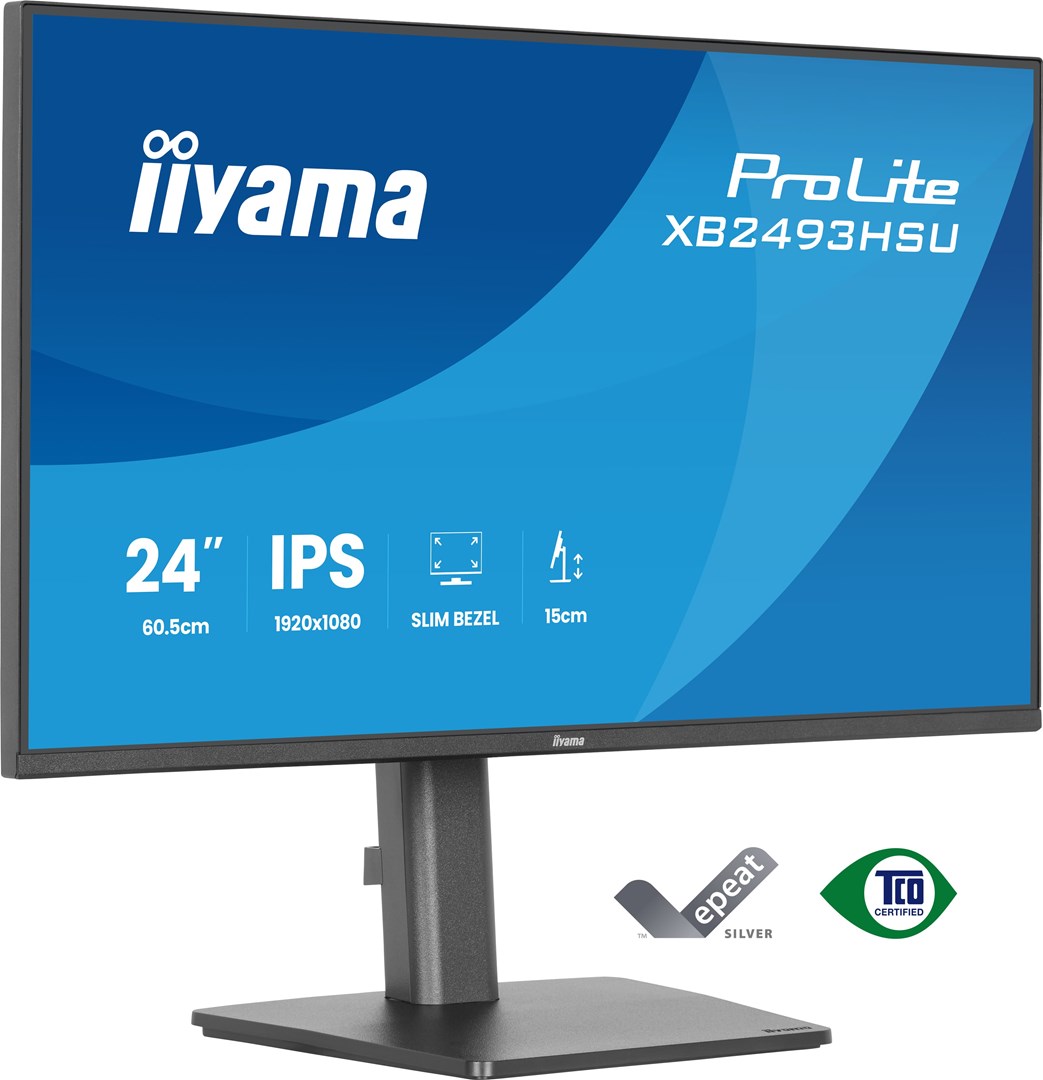 iiyama ProLite XB2493HSU-B1 monitor komputerowy 60,5 cm (23.8") 1920 x 1080 px Full HD LED Czarny