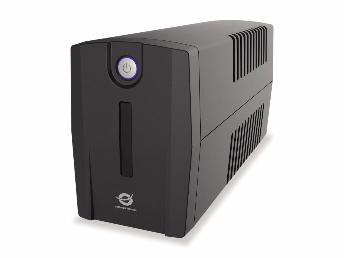 Zasilacz awaryjny UPS Conceptronic 1000 VA/600 W/4xIEC/HID USB/RJ45 in/Out/AVR sw