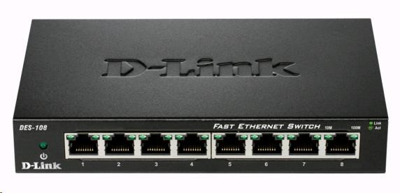 D-Link DES-108 Czarny