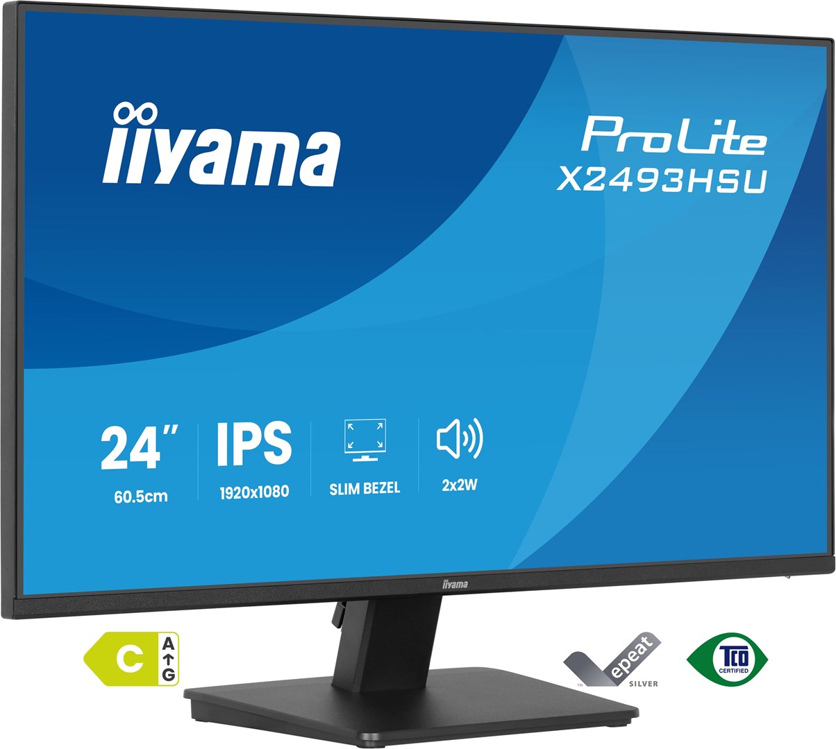 iiyama ProLite X2493HSU-B1 monitor komputerowy 60,5 cm (23.8") 1920 x 1080 px Full HD LED Czarny