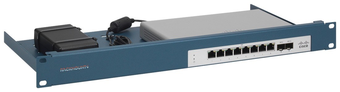 Rackmount.IT CISRACK RM-CI-T17 - Zestaw montażowy sprzętu sieciowego - Możliwość montażu w szafie - Metaliczny niebieski - 1U - 19" (48,3 cm)