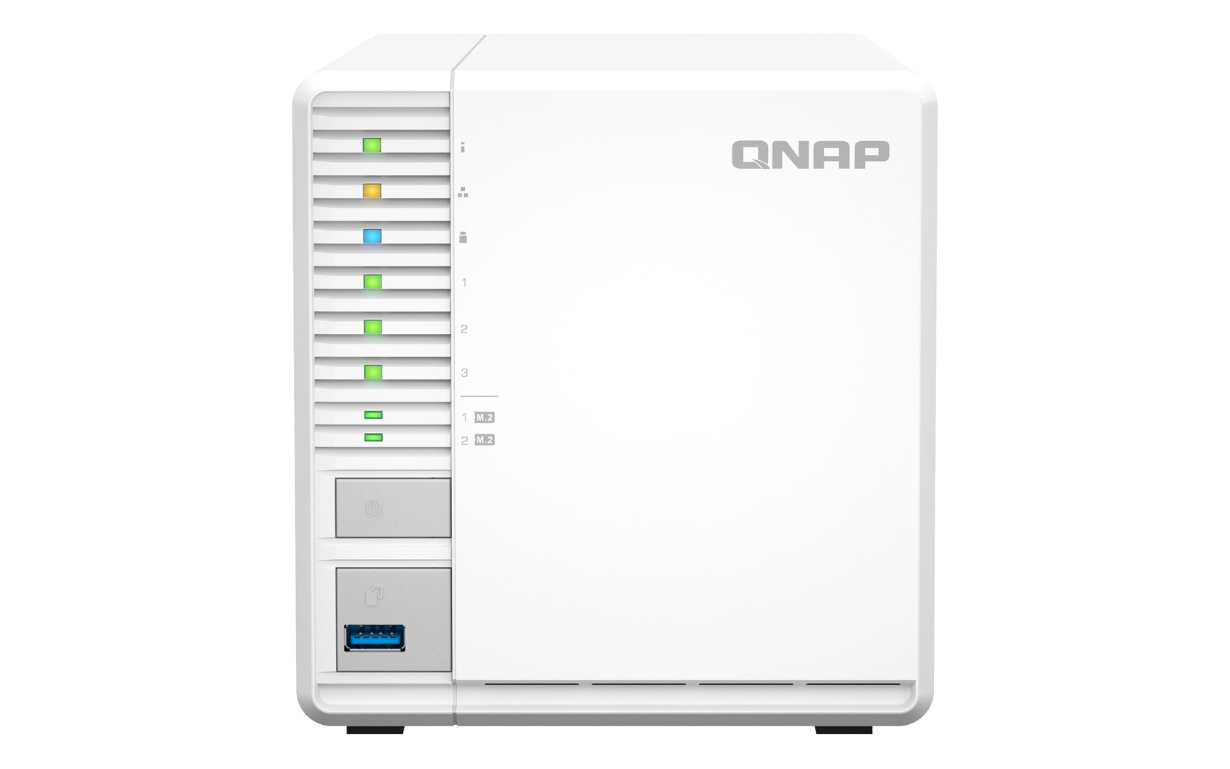 Qnap TS-364-8G, Tower, 3.5" SATA, Intel Celeron N5105/N5095 4C/4T, 8 GB onboard not expandable, 1 x 2.5GbE, External adapter (PSU)