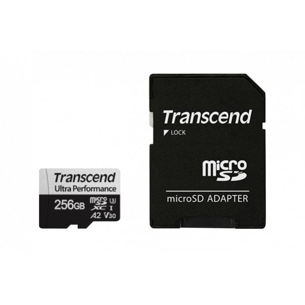 TRANSCEND 128GB microSD w/ adapter UHS-I U3 A2