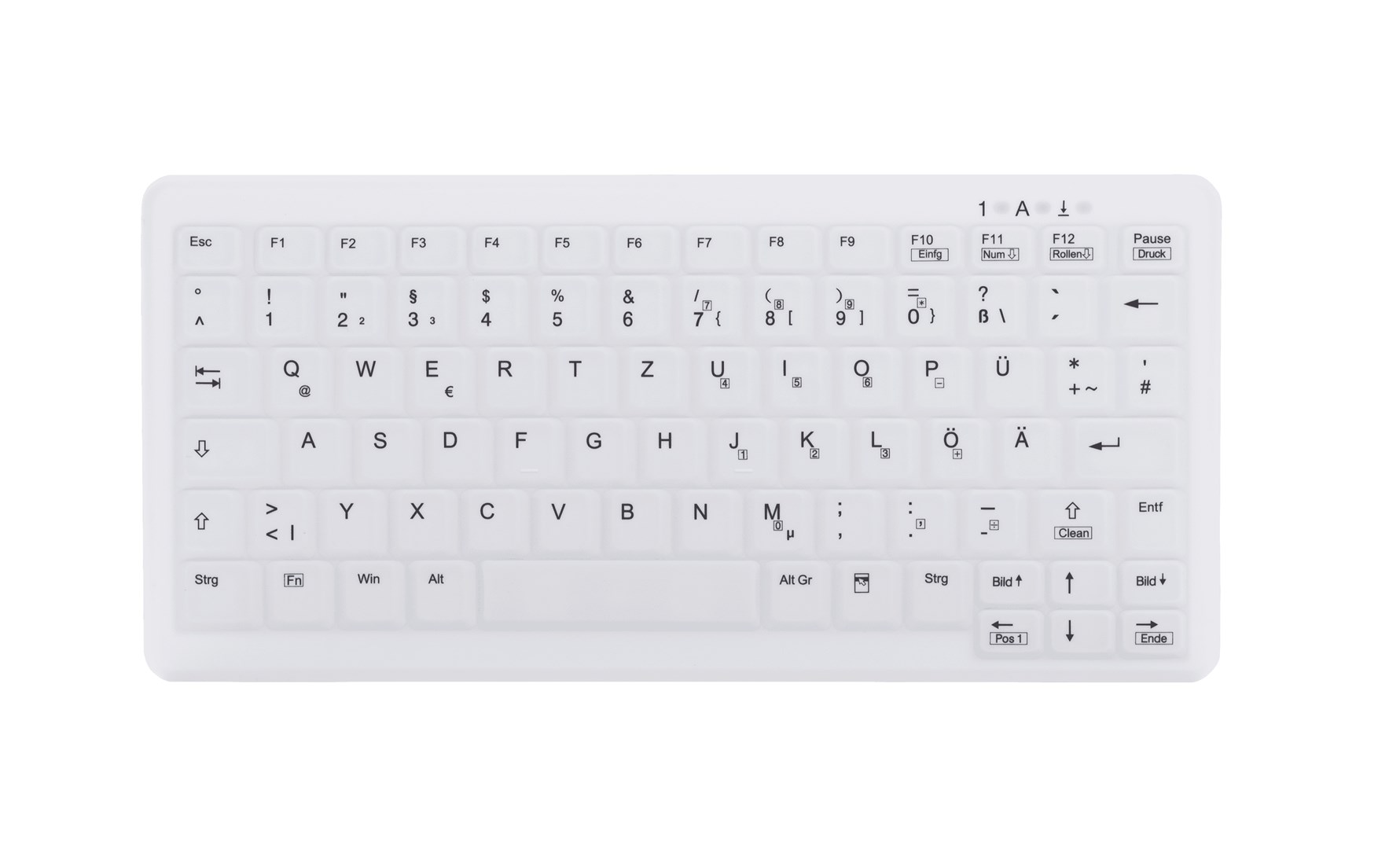 Contour Design Active Key AK-C4110 klawiatura Medyczna USB QWERTZ Niemiecki Biały