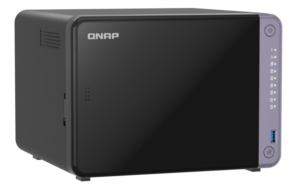 Qnap TS-632X-4G, Tower, 6 x 2.5"/3.5" SATA, AnnapurnaLabs Alpine AL524 4C, 4GB (Max. 16GB) DDR4 SODIMM, 2 x 2.5GbE, 2 x 10GbE SFP+, 2 x USB 3.2 Gen, adapter 120W