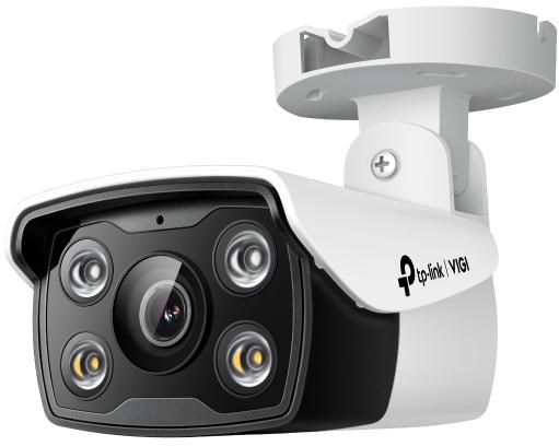 Kamera TP-LINK VIGI C340(6mm), Zewnętrzna, w pełni kolorowa kamera sieciowa VIGI typu Bullet, 4MP, Niezawodna klasa szczelności IP66 zapewnia stabilne działanie w warunkach panujących na zewnątrz budynku.