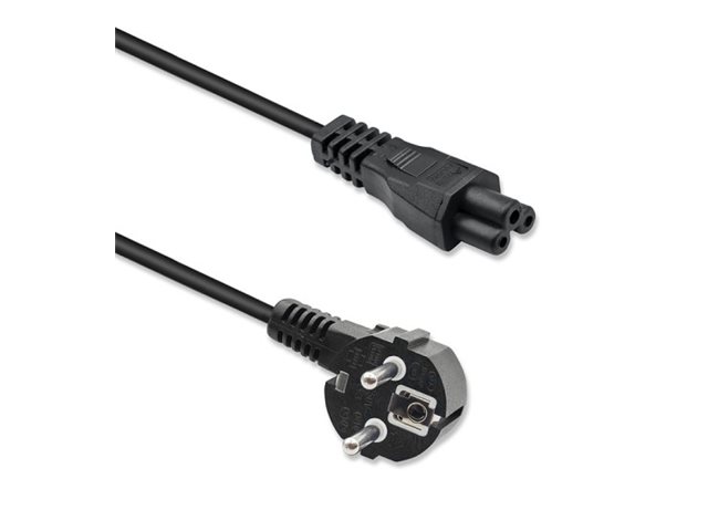 Kabel zasilający kątowy SCHUKO | IEC C5 | koniczynka | 3x1.0mm2 |1.5m