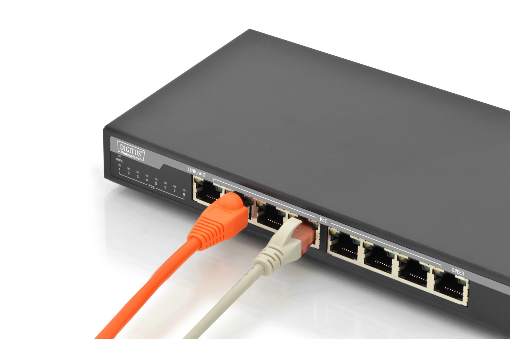 Digitus Przełącznik 8-portowy Gigabit Desktop PoE 10/100/1000 Mbps