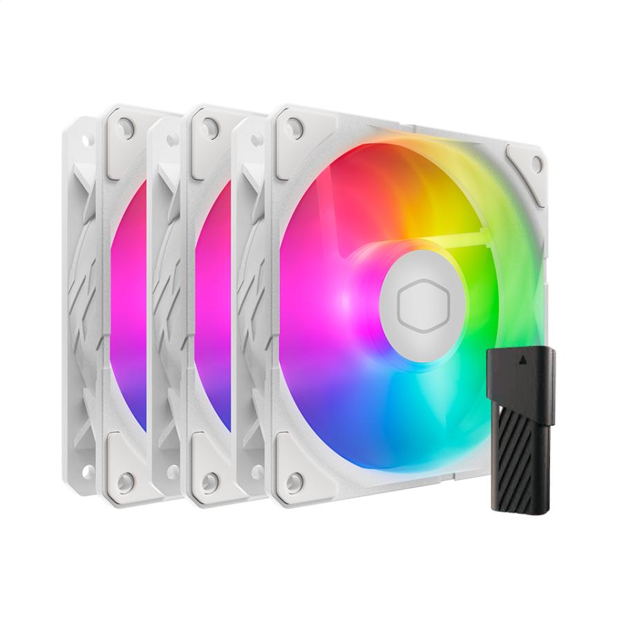 Cooler Master SickleFlow Edge 120 ARGB 3-pack Fan Kit White Edition Obudowa komputera Wentylator 12 cm Biały 3 szt.