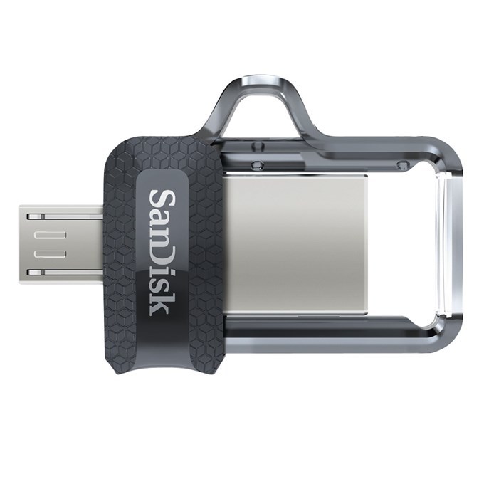 Pendrive SanDisk Ultra Dual Drive M3.0 SDDD3-032G-G46 (32GB; microUSB, USB 3.0; kolor szary)