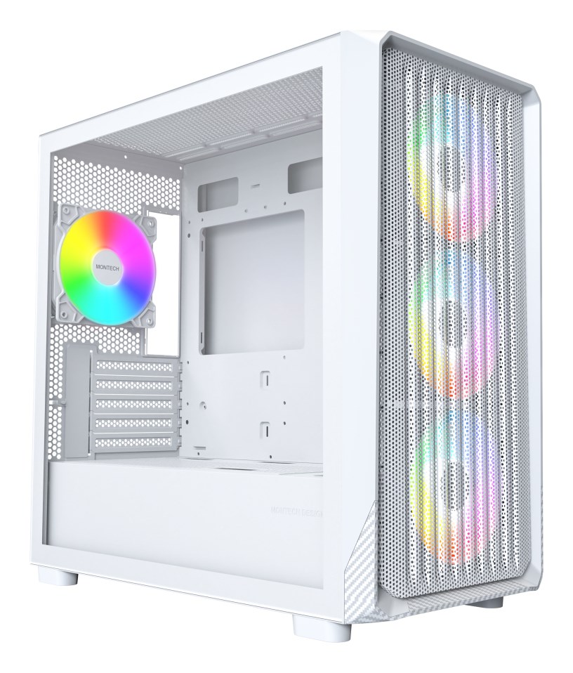 Montech X5M (W) zabezpieczenia & uchwyty komputerów Micro Tower Biały